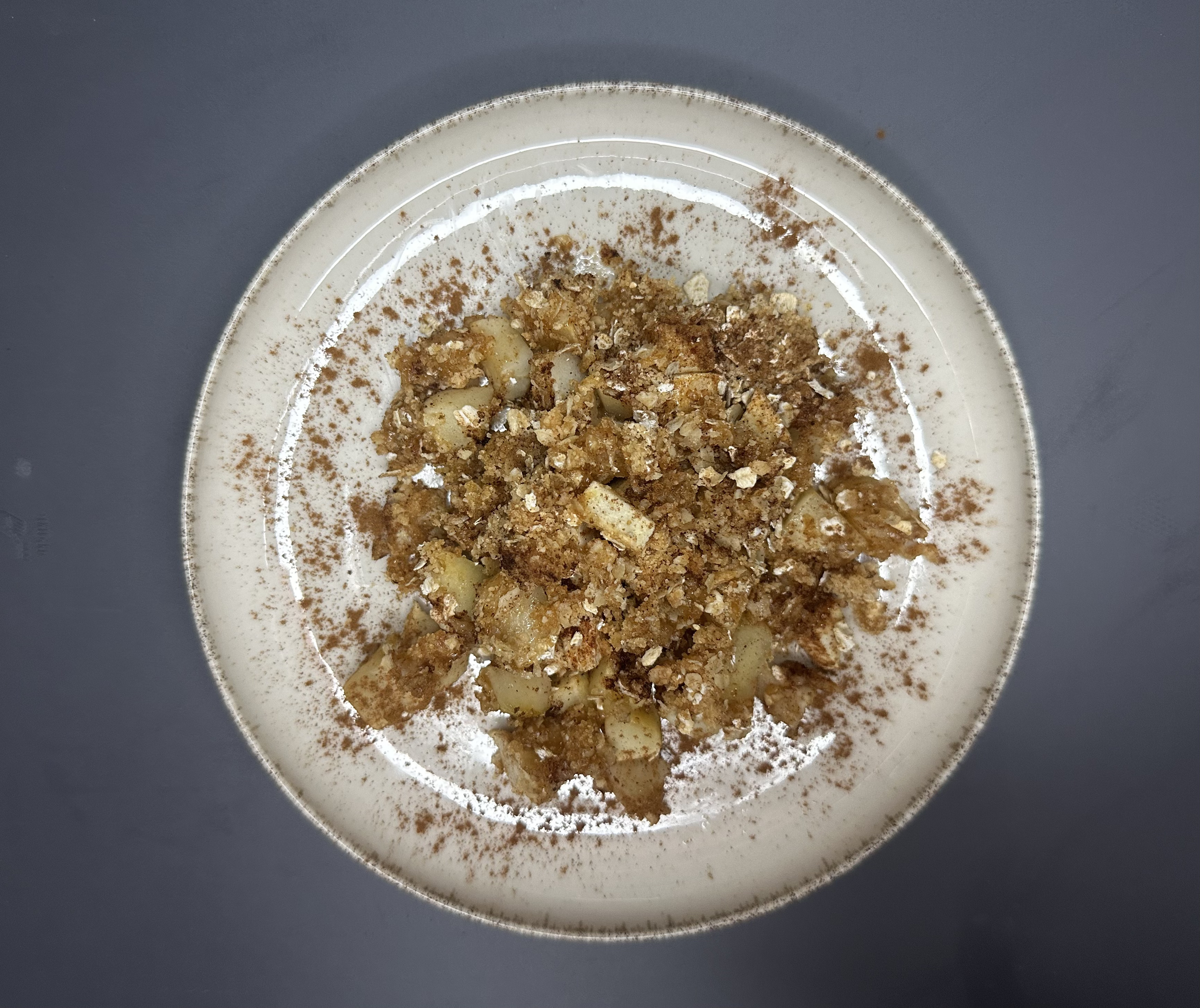 Foto van recept apple crumble op bord