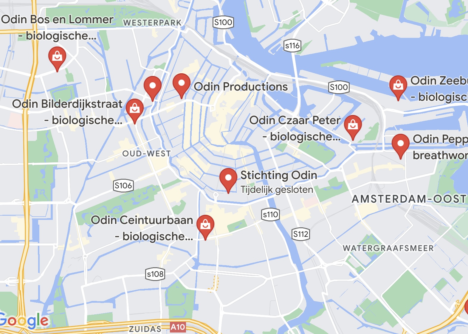 Foto locaties supermarkt odin op google maps